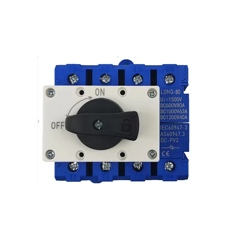 Outdoor waterproof photovoltaic DC disconnector for solar system DC1000V DC500V 32A 40A 63A 80A
Outdoor waterproof photovoltaic DC disconnector for solar system DC1000V DC500V 32A 40A 63A 80A
