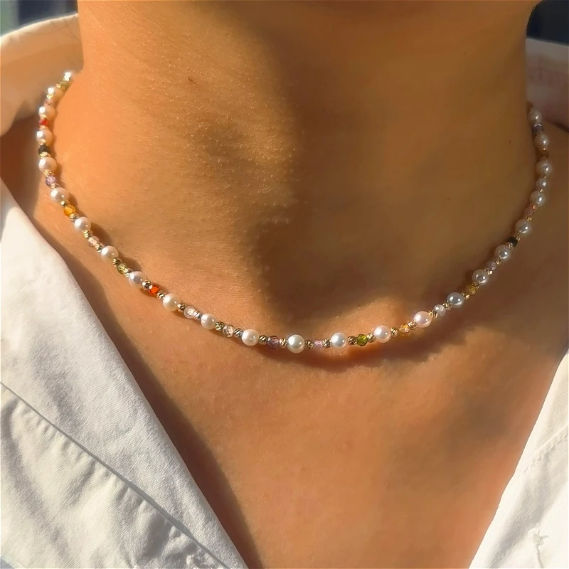 Ожерелье Pearl & Dan с допамином и цирконом, ожерелье из натурального пресноводного жемчуга, цепочка на ключицу во французском стиле, красочное ожерелье с цирконом
Ожерелье Pearl & Dan с допамином и цирконом, ожерелье из натурального пресноводного жемчуга, цепочка на ключицу во французском стиле, красочное ожерелье с цирконом