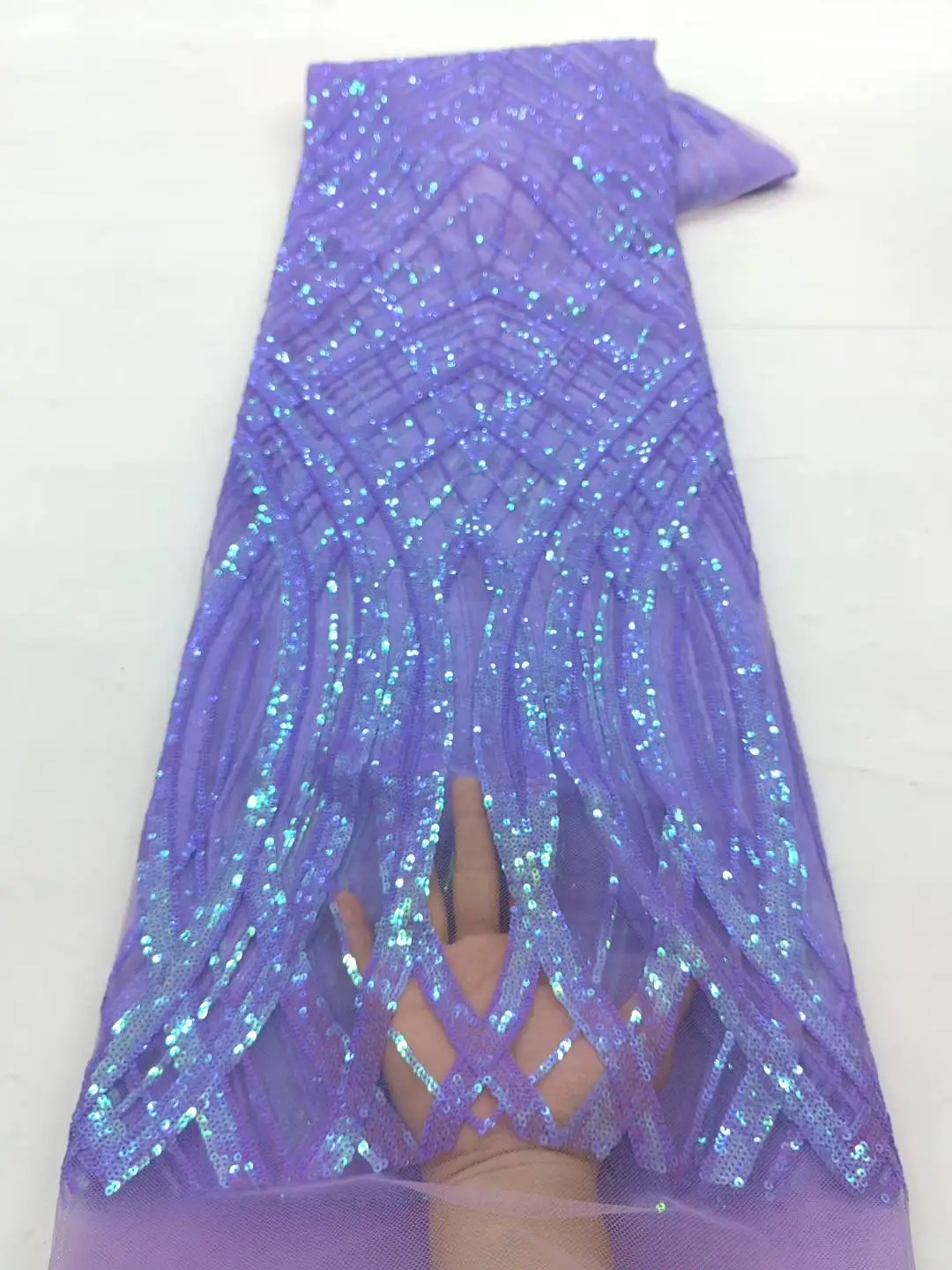 Luxury African Beaded High Quality Nigerian Sequins With Pearl Lace French Tulle Lace Fabric For Party Dress Sewing
Luxury African Beaded High Quality Nigerian Sequins With Pearl Lace French Tulle Lace Fabric For Party Dress Sewing