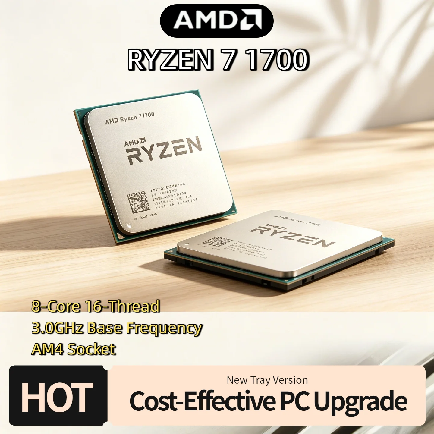 AMD Ryzen 7 1700 R7 1700 3.0GHz Eight Core Sixteen Thread CPU Processor 65W Socket AM4 Gaming CPU Pro Max 4K Without Package
AMD Ryzen 7 1700 R7 1700 3.0GHz Eight Core Sixteen Thread CPU Processor 65W Socket AM4 Gaming CPU Pro Max 4K Without Package