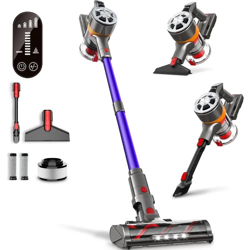 S11 Cordless Vacuum Cleaner, 500W/45Kpa 50Mins Runtime Vacuum Cleaner for Home, Stick Vacuum with Charging Dock Station,
S11 Cordless Vacuum Cleaner, 500W/45Kpa 50Mins Runtime Vacuum Cleaner for Home, Stick Vacuum with Charging Dock Station,