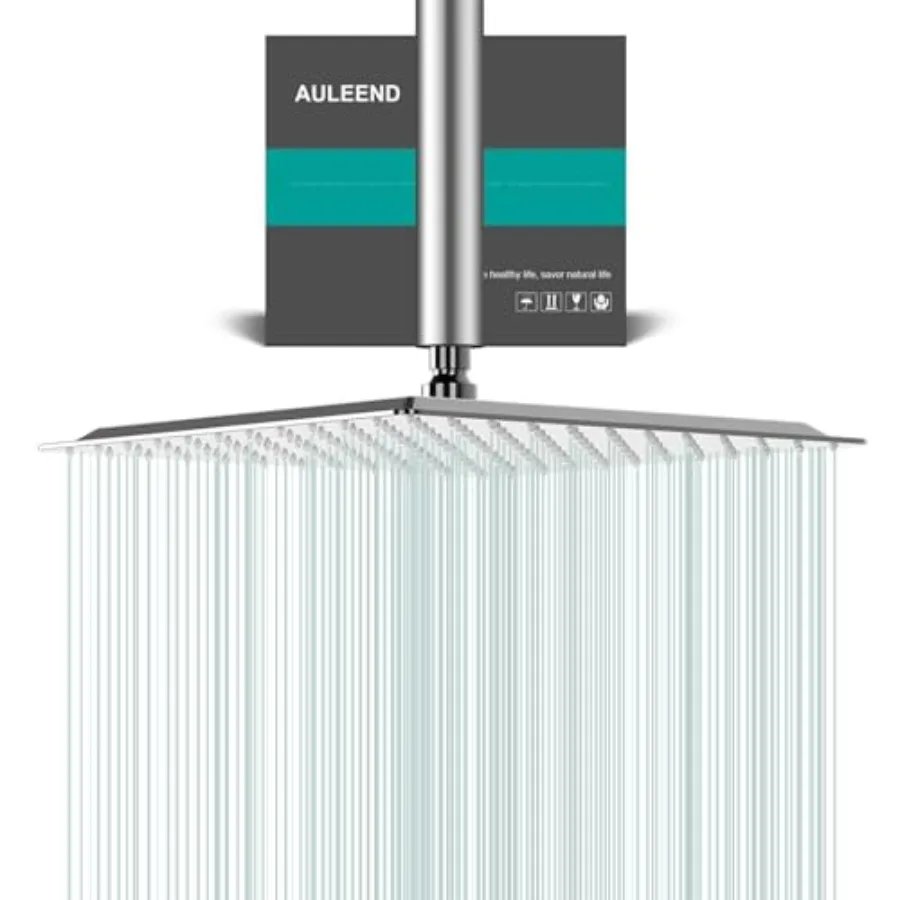 Square Rain Shower Head High Flow Stainless Steel Chrome Finish for Modern Bathrooms All Metal Rainfall Shower Head 12 inch
Square Rain Shower Head High Flow Stainless Steel Chrome Finish for Modern Bathrooms All Metal Rainfall Shower Head 12 inch