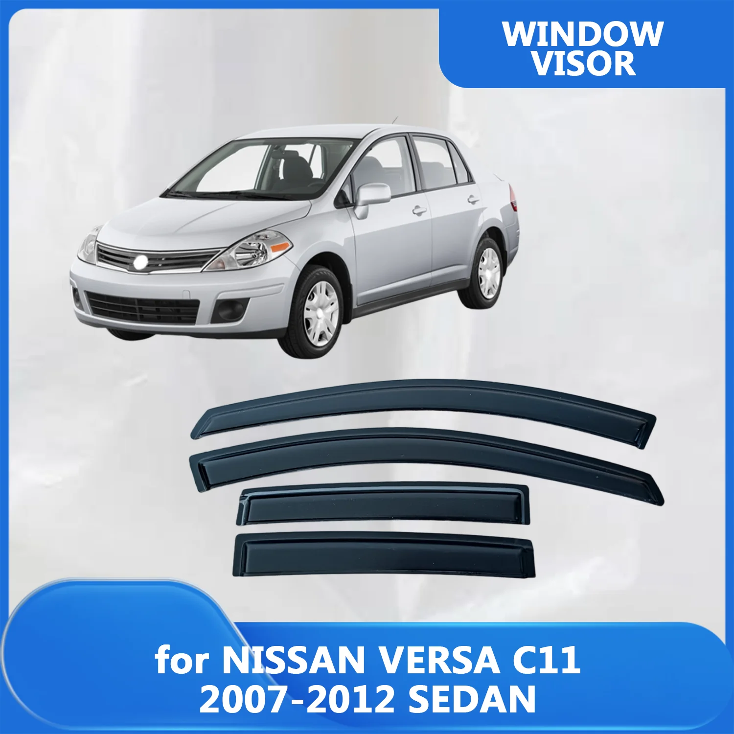Window Visor for NISSAN VERSA C11 2007 2008 2009 2010 2011 2012 SEDAN Wind Deflectors Rain Guards Door Visor Vent Shades
Window Visor for NISSAN VERSA C11 2007 2008 2009 2010 2011 2012 SEDAN Wind Deflectors Rain Guards Door Visor Vent Shades