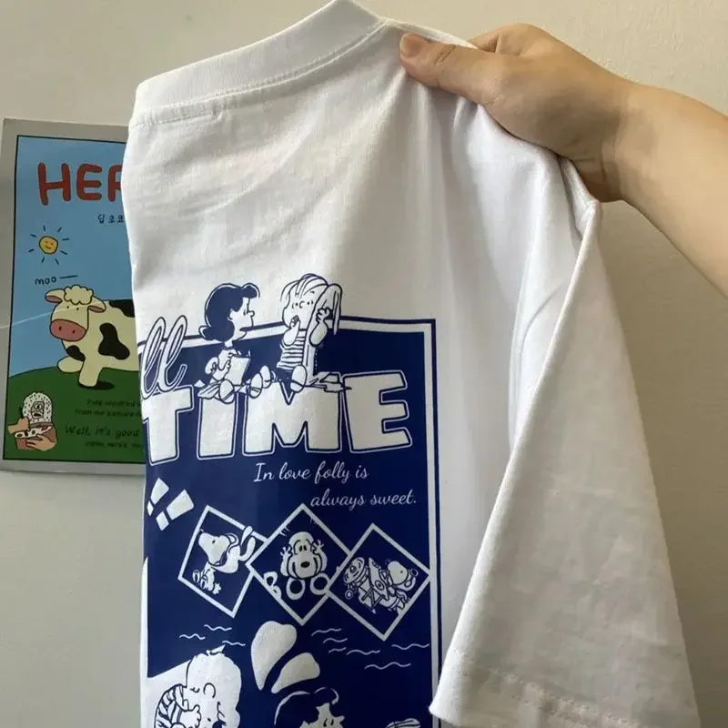Snoopy Cartoon Cute Japanese Short Sleeve 2023 Summer T-Shirt Student Male and Female Couple Top Undershirt
Snoopy Cartoon Cute Japanese Short Sleeve 2023 Summer T-Shirt Student Male and Female Couple Top Undershirt