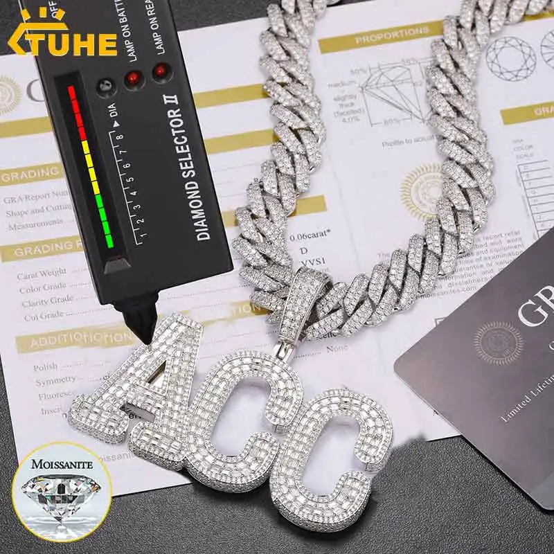 TUHE High Quality Styles Letter Pendant Baguette Moissanite Pendant Custom Name Necklace For Men Hip Hop Jewelry Gifts
TUHE High Quality Styles Letter Pendant Baguette Moissanite Pendant Custom Name Necklace For Men Hip Hop Jewelry Gifts