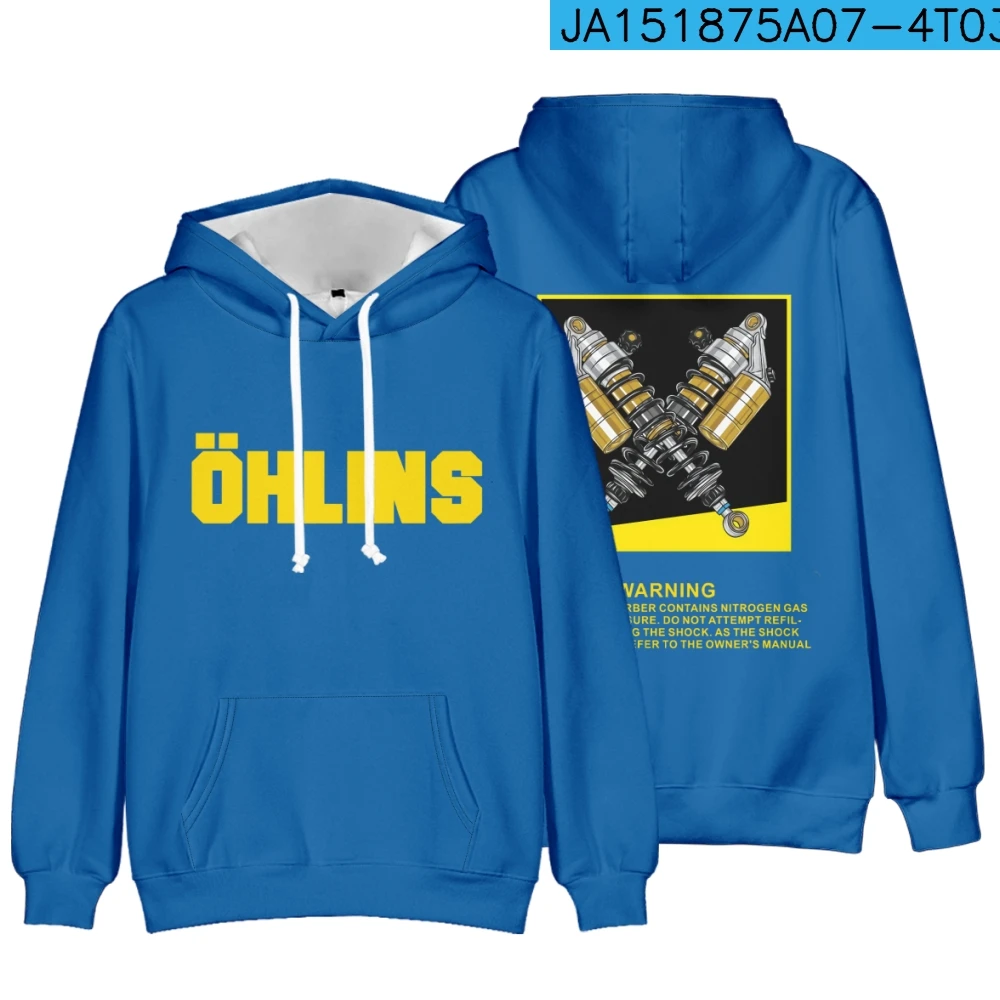 Синяя толстовка с капюшоном и принтом Ohlins, свободная и удобная трендовая уличная толстовка
Синяя толстовка с капюшоном и принтом Ohlins, свободная и удобная трендовая уличная толстовка