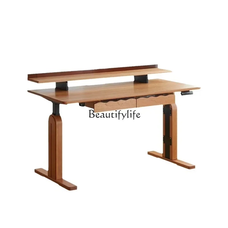 NEWElectric lifting rock slab household solid wood desk Nordic Japanese cherry wood smart workbench
NEWElectric lifting rock slab household solid wood desk Nordic Japanese cherry wood smart workbench