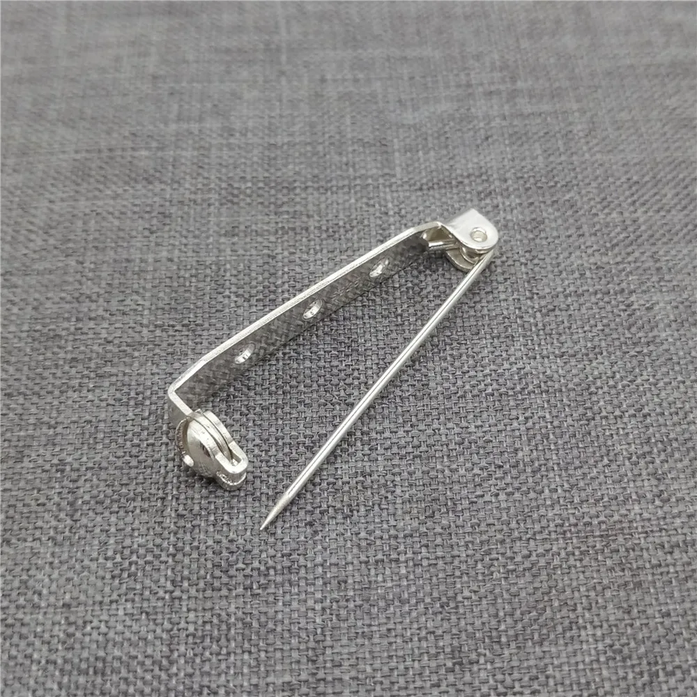 Sterling Silver Safety Brooch Pinback with 3 Holes Pin Findings 27mm
Sterling Silver Safety Brooch Pinback with 3 Holes Pin Findings 27mm