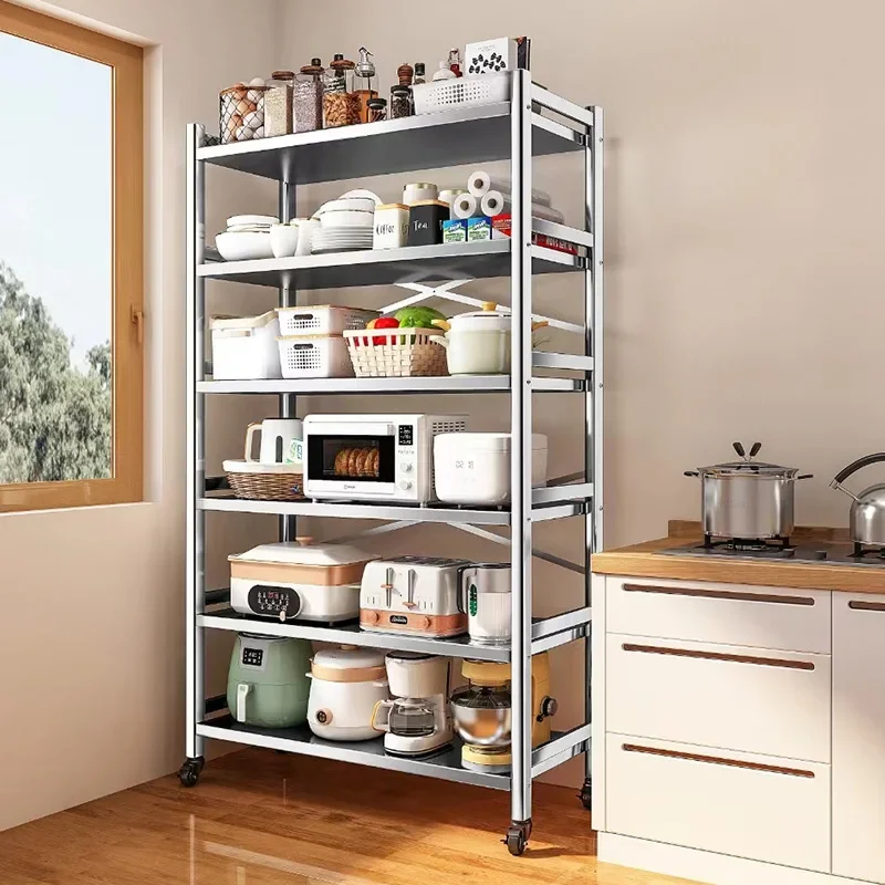 Stainless steel rack Floor-to-ceiling multi-layer clamps Storage rack Oven microwave oven Pot storage rack Kitchenware slot
Stainless steel rack Floor-to-ceiling multi-layer clamps Storage rack Oven microwave oven Pot storage rack Kitchenware slot