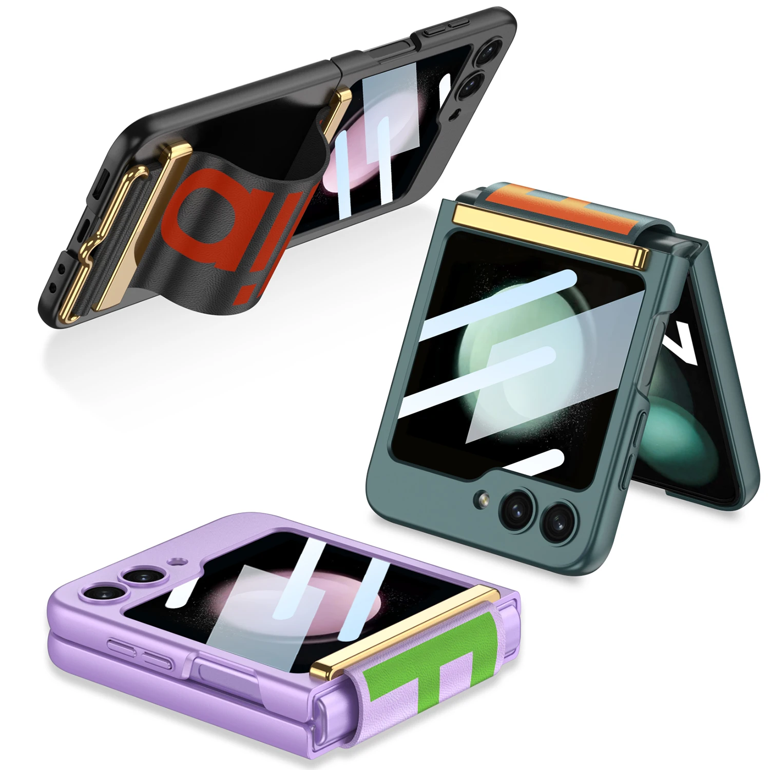 Ultra-thin Shell Film Integrated Anti-fall Phone Case For Samsung Galaxy Z Flip5 Letter Wristband Stand All-wrap Protection Case
Ultra-thin Shell Film Integrated Anti-fall Phone Case For Samsung Galaxy Z Flip5 Letter Wristband Stand All-wrap Protection Case