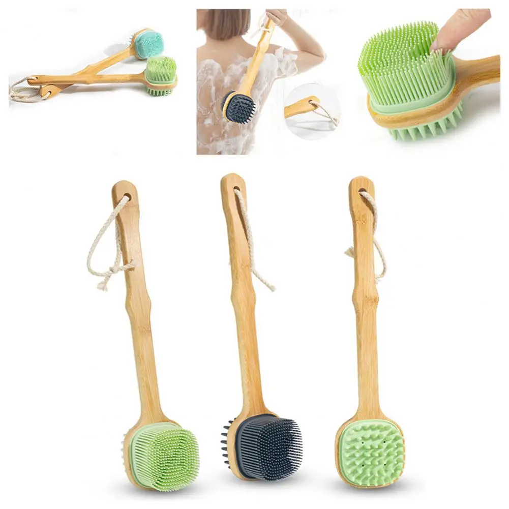 Bath Brush with Lanyard High-quality Silicone Bristle Brush Multi-functional Wooden Long Handle Bath Brush with Soft for Massage
Bath Brush with Lanyard High-quality Silicone Bristle Brush Multi-functional Wooden Long Handle Bath Brush with Soft for Massage