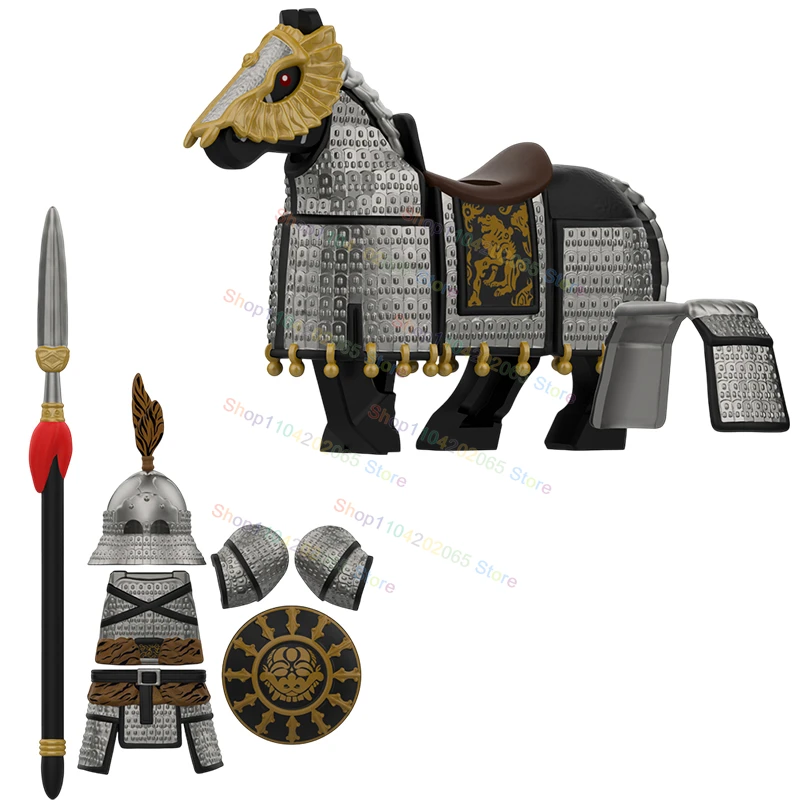 DY313+M134 Ancient Soldier Knights MOC Song Jin Dynasty Heavy armor Cavalry Shield Helmet Sword accessories Building Blocks Toys
DY313+M134 Ancient Soldier Knights MOC Song Jin Dynasty Heavy armor Cavalry Shield Helmet Sword accessories Building Blocks Toys