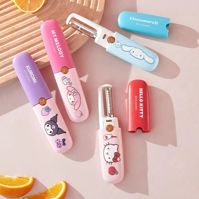 New Kawaii Sanrio Fruit Peeler Household Multifunctional Outdoor Portable Peeler Double Headed Peeler Slicker Gifts for Kids
New Kawaii Sanrio Fruit Peeler Household Multifunctional Outdoor Portable Peeler Double Headed Peeler Slicker Gifts for Kids