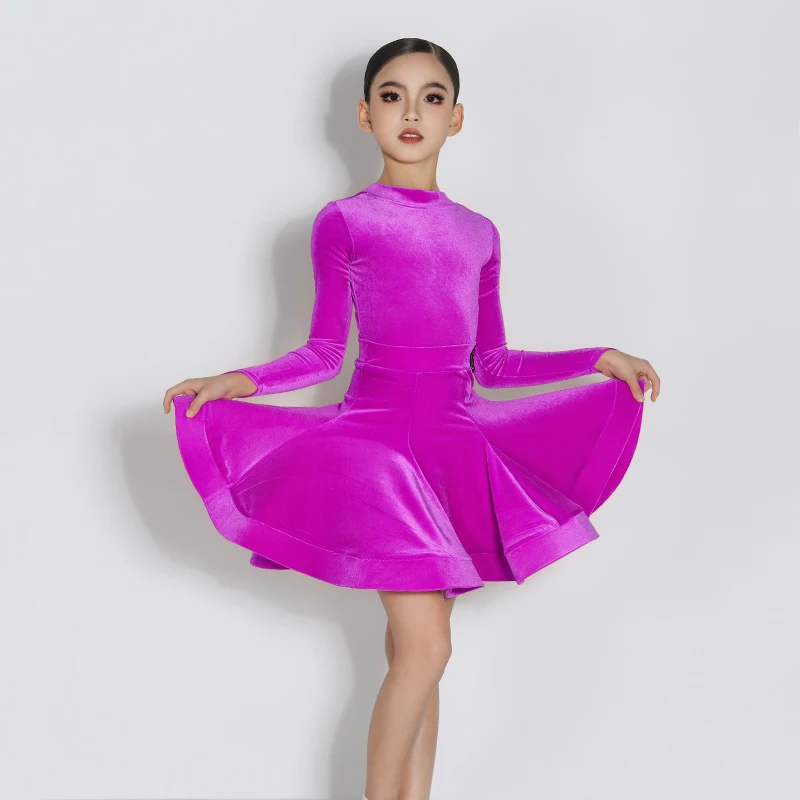 2025 Professional Latin Dance Competition Clothing For Girls New Performance Velvet Suit Chacha Samba Latin Dance Wear DQS19297 
2025 Professional Latin Dance Competition Clothing For Girls New Performance Velvet Suit Chacha Samba Latin Dance Wear DQS19297