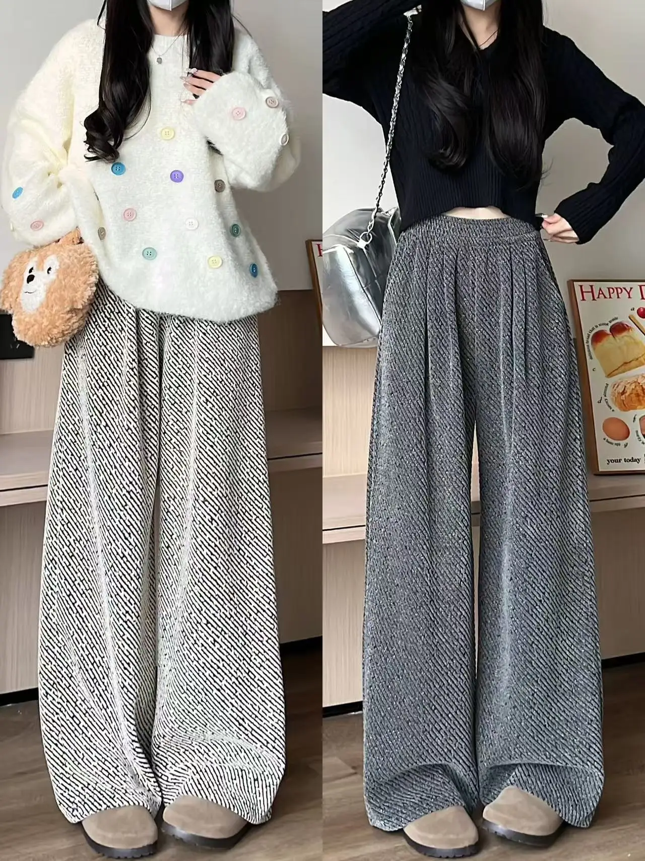 plus Size Women's Striped Wide Leg Pants High Waist Loose Fit Casual Long Trousers Autumn Fashion plus Size Clothing
plus Size Women's Striped Wide Leg Pants High Waist Loose Fit Casual Long Trousers Autumn Fashion plus Size Clothing