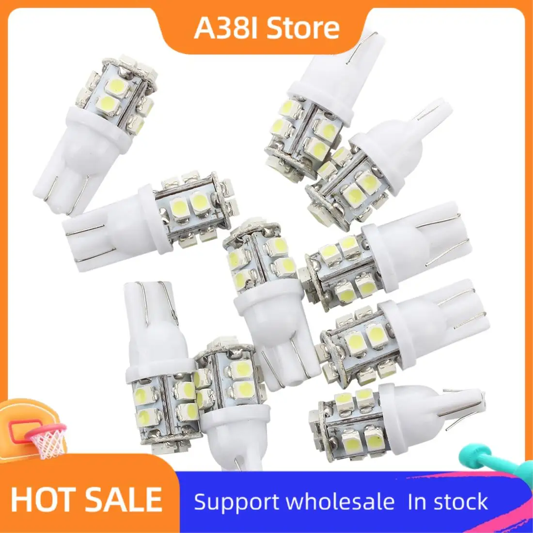 A38I 10 X T10 168 194 W5W Car White High Power SMD 10 LED Wedge Light Bulb Lamp 12V
A38I 10 X T10 168 194 W5W Car White High Power SMD 10 LED Wedge Light Bulb Lamp 12V