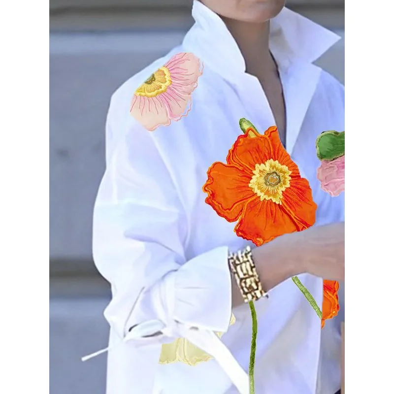 tinaa Flower Print plus size shirt women 2025 Tied Flared Sleeves Irregular hem Stand Collar button Blouses&shirts Tops 180105
tinaa Flower Print plus size shirt women 2025 Tied Flared Sleeves Irregular hem Stand Collar button Blouses&shirts Tops 180105