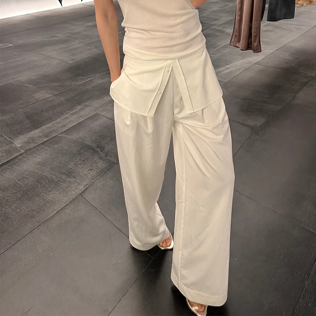 2025 Spring/Summer Casual Pleated Straight-Leg Wide-Leg Pants For Women
2025 Spring/Summer Casual Pleated Straight-Leg Wide-Leg Pants For Women
