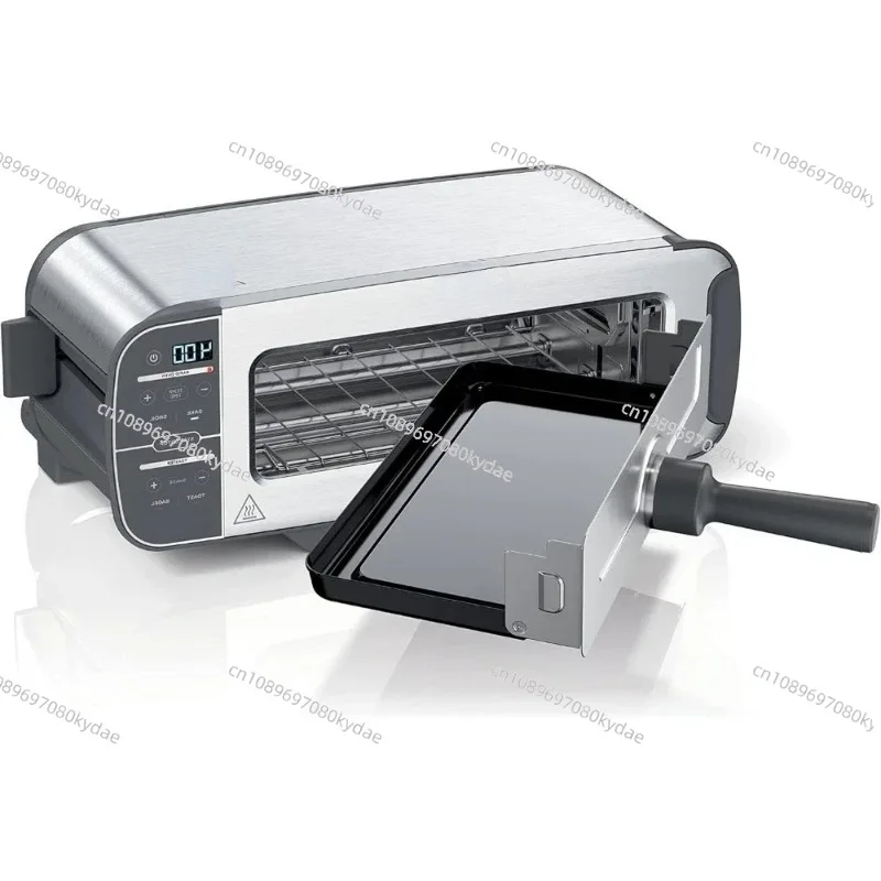 2-in-1 Flip Toaster, 2-Slice Capacity, Compact Toaster Oven, Snack Maker, 1500 Watts, Stainless Steel
2-in-1 Flip Toaster, 2-Slice Capacity, Compact Toaster Oven, Snack Maker, 1500 Watts, Stainless Steel
