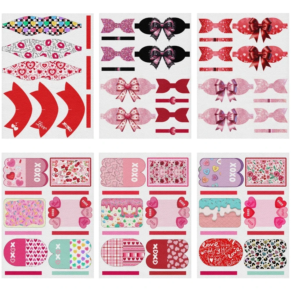 22x30cm Valentine's Day Heart Sweet Hair Bow Shape Printed Litchi Faux Leather Sheet Size Crafting for Hair Bows Faux Leather
22x30cm Valentine's Day Heart Sweet Hair Bow Shape Printed Litchi Faux Leather Sheet Size Crafting for Hair Bows Faux Leather