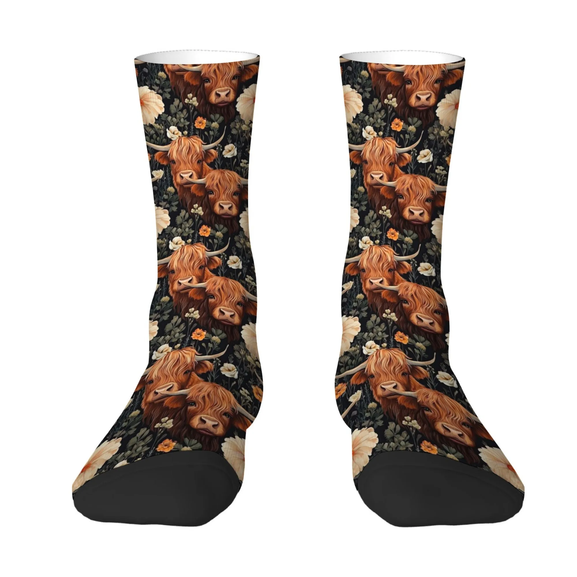Vintage Scottish Highland Cow Men's Mid-calf Socks Soothing Warm Forest Style Breathable Socks for Outdoor Picnics Outings
Vintage Scottish Highland Cow Men's Mid-calf Socks Soothing Warm Forest Style Breathable Socks for Outdoor Picnics Outings