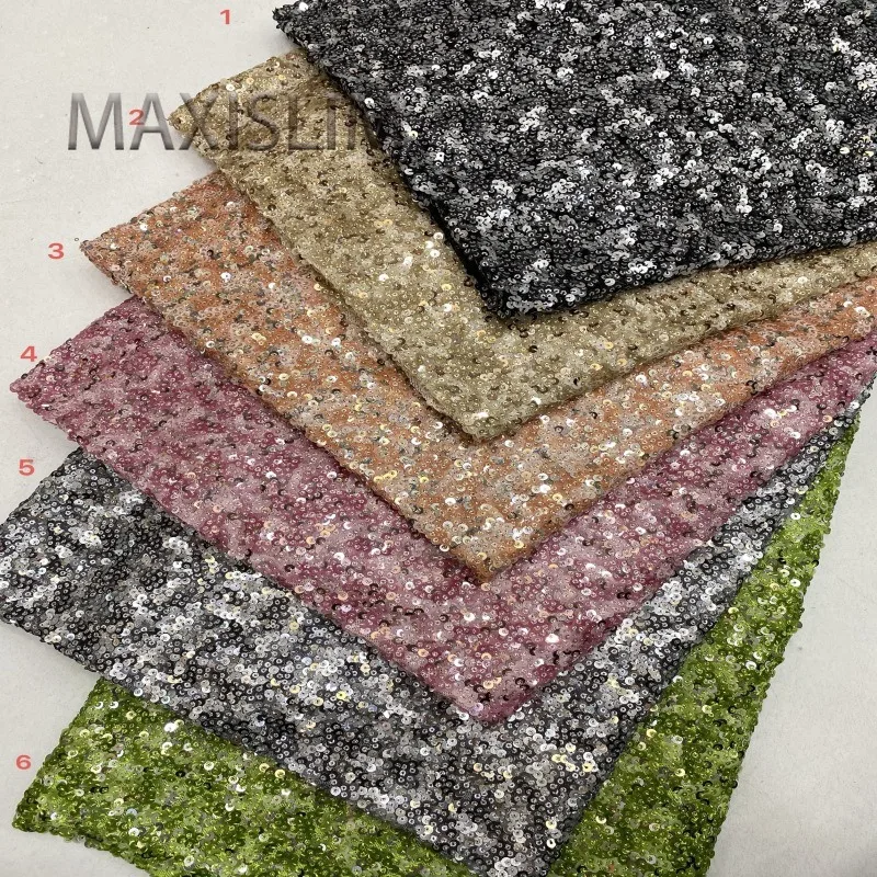 New Colorful Elastic Mesh 3mm+5mm Embroidered Sequin Fabric Light Luxury Evening Dress Shoes Bags Hat Sequins Fabric Width 125cm
New Colorful Elastic Mesh 3mm+5mm Embroidered Sequin Fabric Light Luxury Evening Dress Shoes Bags Hat Sequins Fabric Width 125cm
