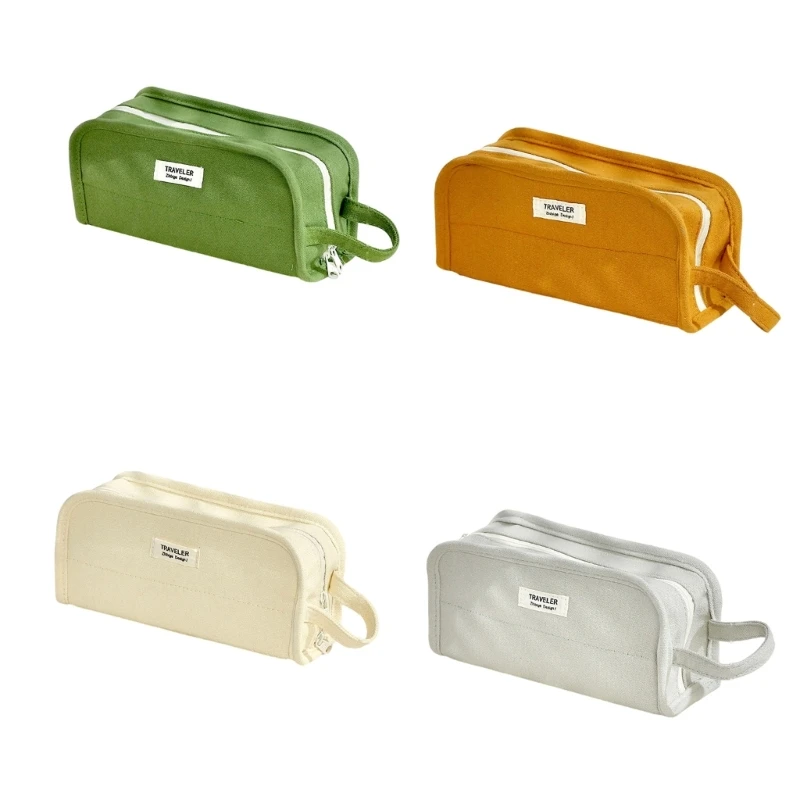 Canvas Pen Bag Double Layer Pen Pouches Big Capacity Stationeries Bag Standing up Pen Case Zippered Pen Bag for Student
Canvas Pen Bag Double Layer Pen Pouches Big Capacity Stationeries Bag Standing up Pen Case Zippered Pen Bag for Student