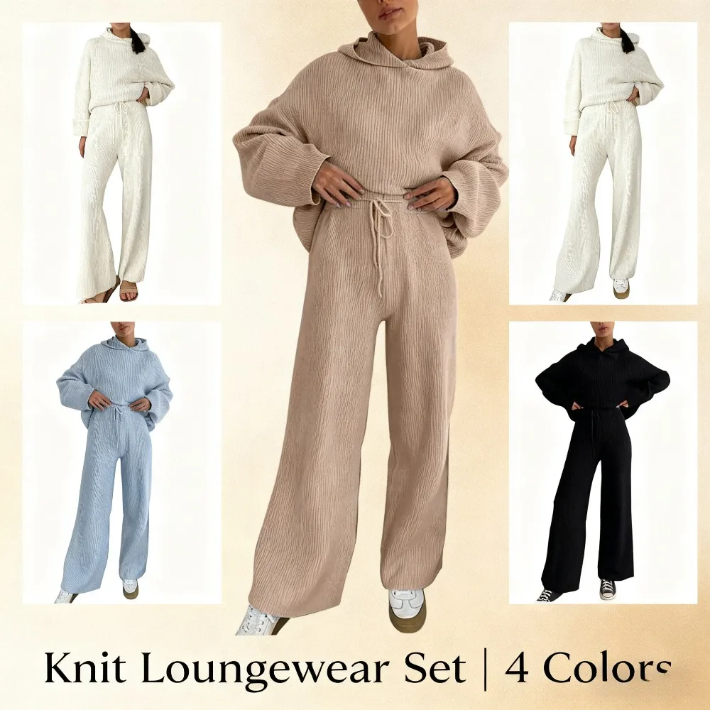 Women's Casual Hooded Sweatshirt Two-Piece Set Solid Color Loose Top Elastic-Waist Pants for Commuting
Women's Casual Hooded Sweatshirt Two-Piece Set Solid Color Loose Top Elastic-Waist Pants for Commuting