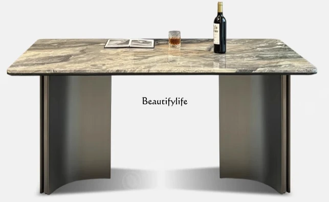 Brown marble dining table light luxury high-end natural microcrystalline stone Italian minimalist luxury stone table
Brown marble dining table light luxury high-end natural microcrystalline stone Italian minimalist luxury stone table
