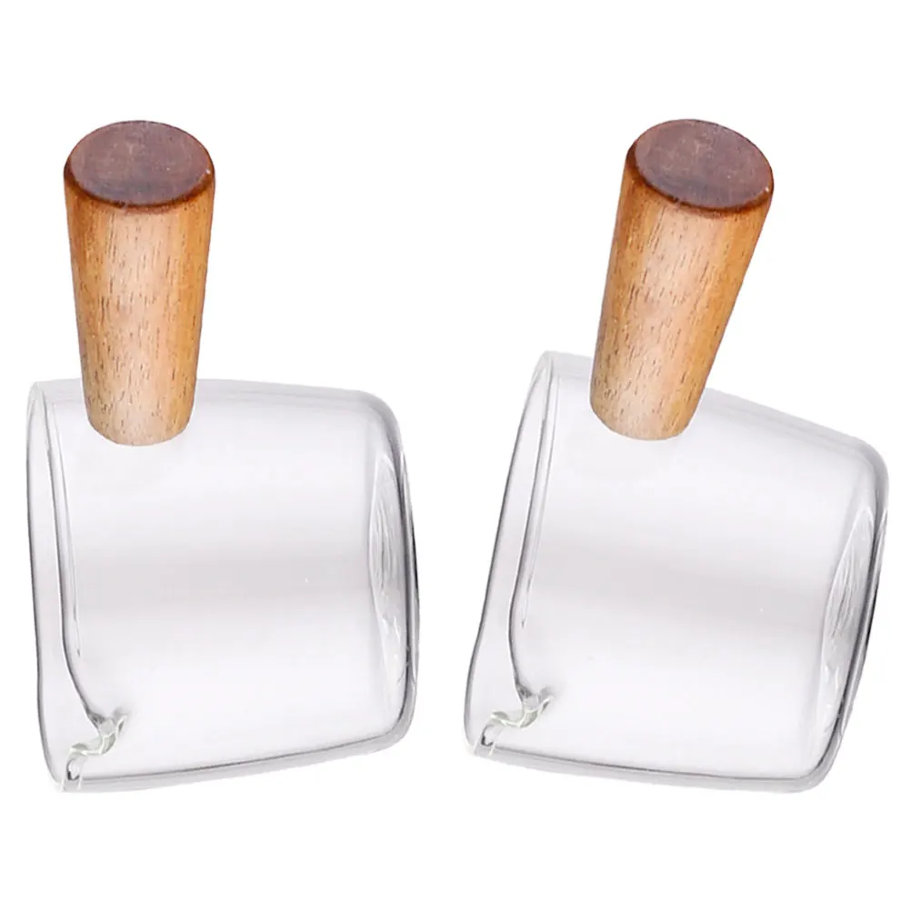 2pcs Mini Glass Sauce Vinegar Dishes Set Comfortable Wooden Handle Home Restaurant Hotel Clear Liquid Measuring Glass Cream
2pcs Mini Glass Sauce Vinegar Dishes Set Comfortable Wooden Handle Home Restaurant Hotel Clear Liquid Measuring Glass Cream
