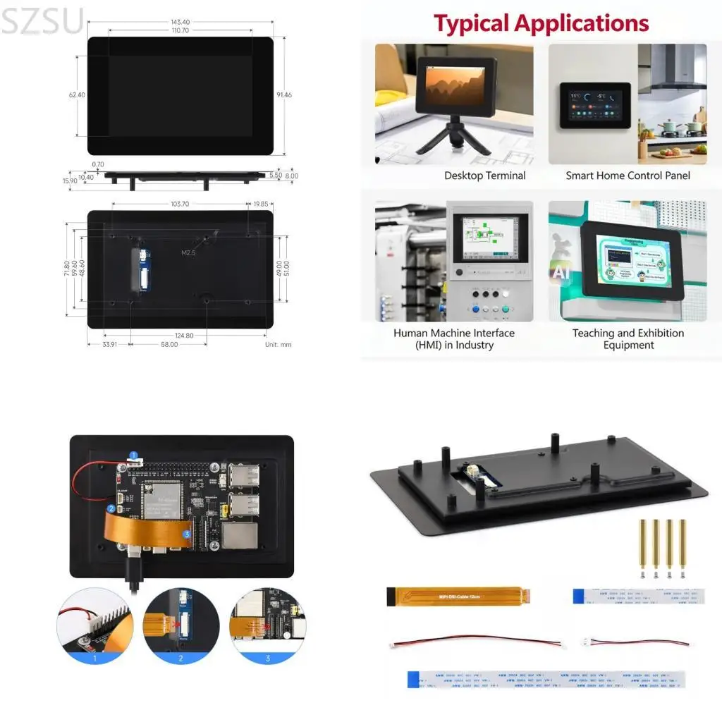 SZSU 5inch IPS LCD Monitor 720x1280 FHD Capacitive Touch For Embedded Development
SZSU 5inch IPS LCD Monitor 720x1280 FHD Capacitive Touch For Embedded Development