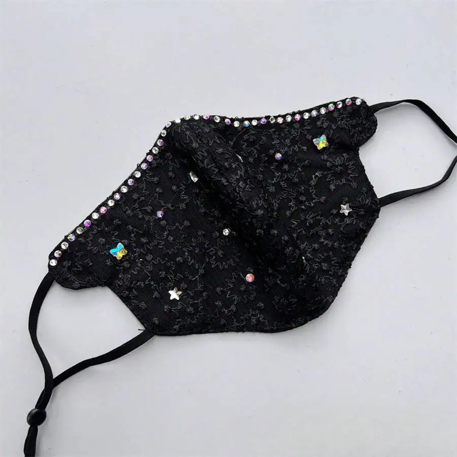 Rhinestone Embroidered Lace Face Mask For Women Fashion Windproof Dustproof Veil
Rhinestone Embroidered Lace Face Mask For Women Fashion Windproof Dustproof Veil
