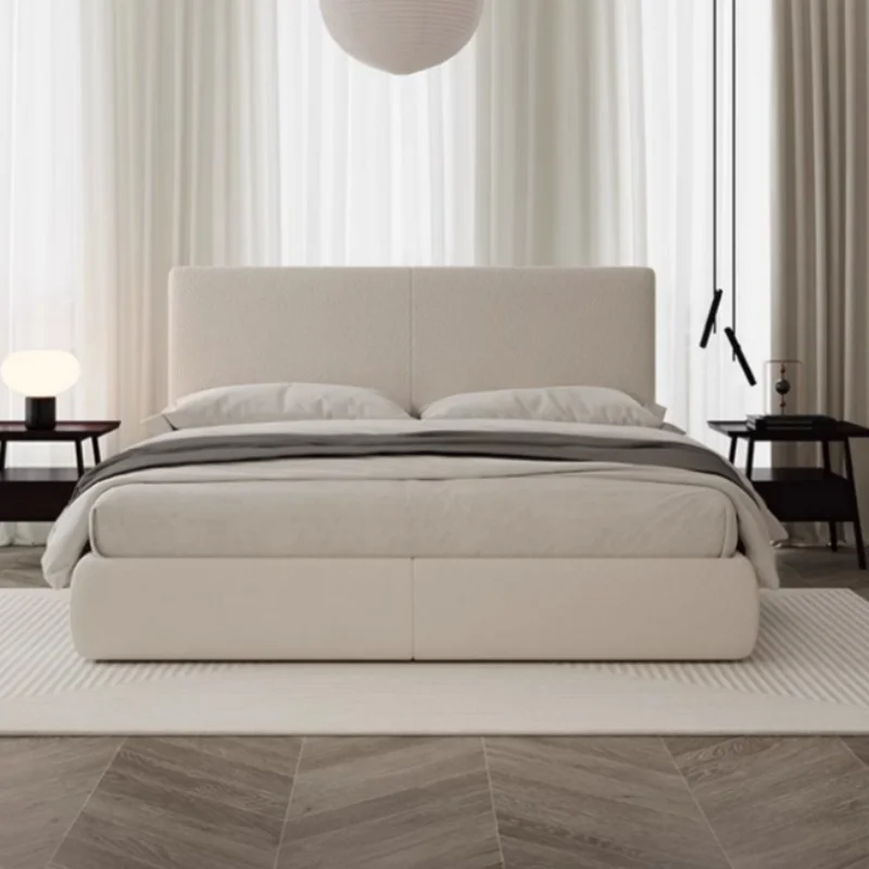Fashionable Cream Lazy Bed Design Quality French Master Bedroom Apartment Bed Frame Minimalist Cama De Casal Bedroom Furniture
Fashionable Cream Lazy Bed Design Quality French Master Bedroom Apartment Bed Frame Minimalist Cama De Casal Bedroom Furniture