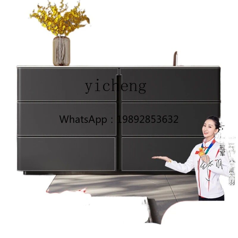 ZZ XL Chest of Drawers Sideboard Living Room Bedroom Light Luxury Stone Plate Saddle Leather Locker
ZZ XL Chest of Drawers Sideboard Living Room Bedroom Light Luxury Stone Plate Saddle Leather Locker