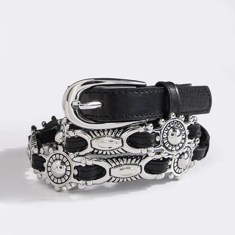 2024 Luxury Designer Fashion Women's Metal Needle Buckle Geometric Ellipse Carving Simple Punk Style Belt for women Accessories
2024 Luxury Designer Fashion Women's Metal Needle Buckle Geometric Ellipse Carving Simple Punk Style Belt for women Accessories