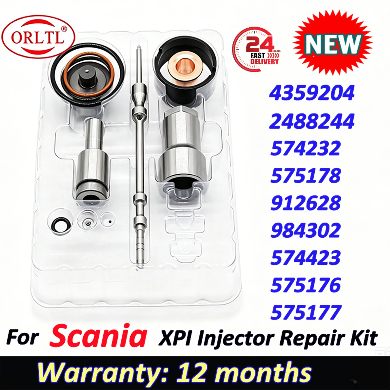 New 4359204 2488244 574232 575178 912628 984302 574423 575176 575177 Diesel XPI Injector Repair Kit Nozzle For Scania Injector
New 4359204 2488244 574232 575178 912628 984302 574423 575176 575177 Diesel XPI Injector Repair Kit Nozzle For Scania Injector