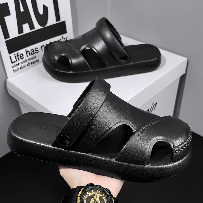 Men's Summer Two-Way Wearable Slippers EVA Sandals Waterproof Anti-Odor for Outdoor Beach Use Anti-Slip Wear-Resistant Shoes
Men's Summer Two-Way Wearable Slippers EVA Sandals Waterproof Anti-Odor for Outdoor Beach Use Anti-Slip Wear-Resistant Shoes