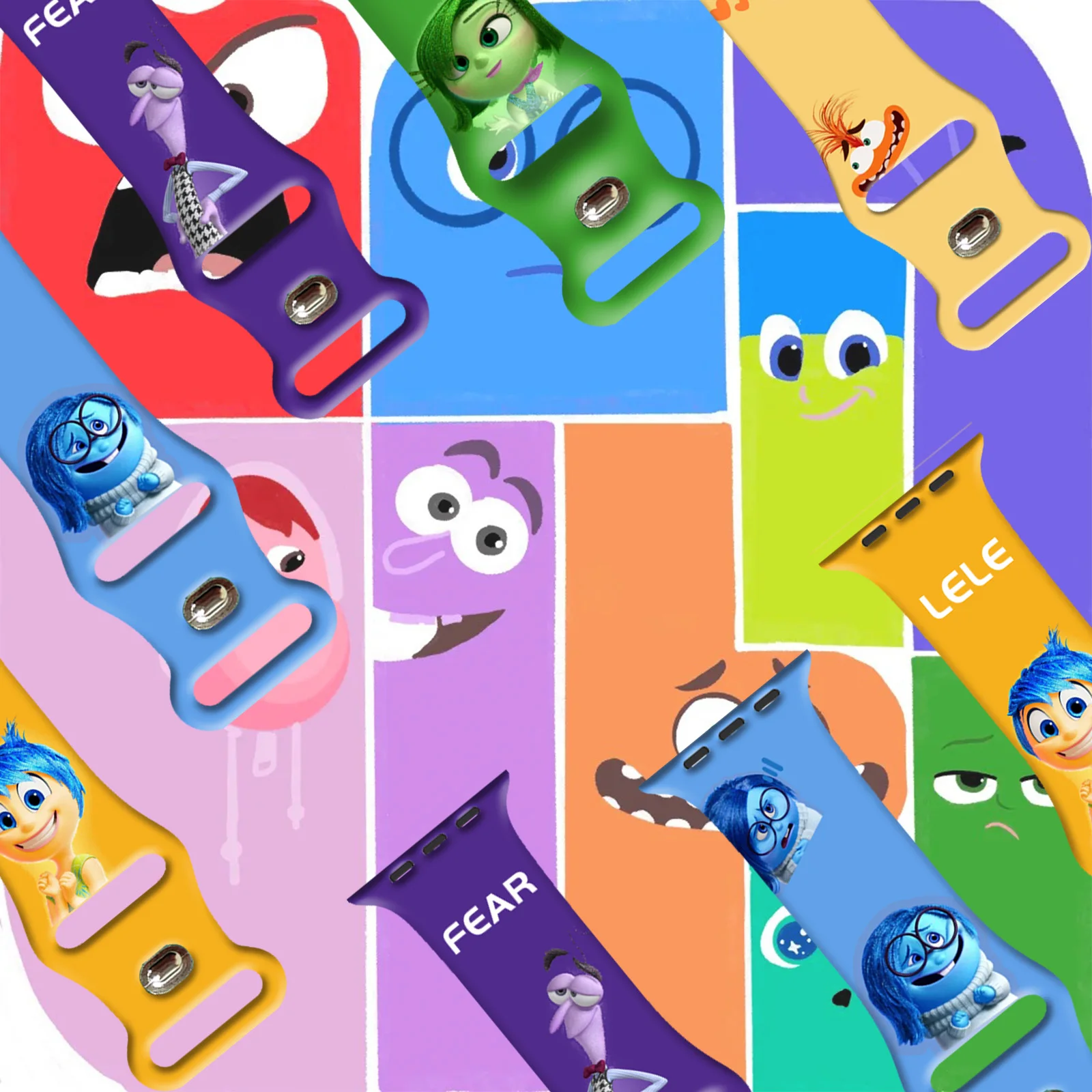 Inside Out Print Strap for iWatch11 10 9 8 Silicone Band Replaceable Bracelet for Apple Watch 46mm 44mm 42mm 41mm 38mm Watchband 
Inside Out Print Strap for iWatch11 10 9 8 Silicone Band Replaceable Bracelet for Apple Watch 46mm 44mm 42mm 41mm 38mm Watchband