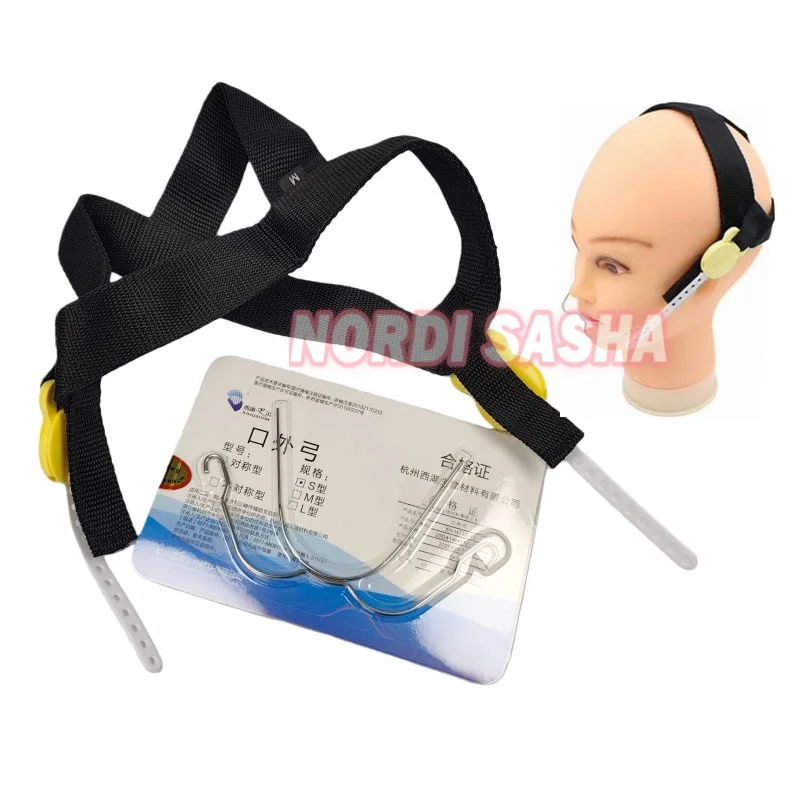 1set Dental Orthodontic Head Cap Headgear with Safety Latch Button Face Bow Reverse Pull Dental Face Appliance Safety Neck Belt
1set Dental Orthodontic Head Cap Headgear with Safety Latch Button Face Bow Reverse Pull Dental Face Appliance Safety Neck Belt