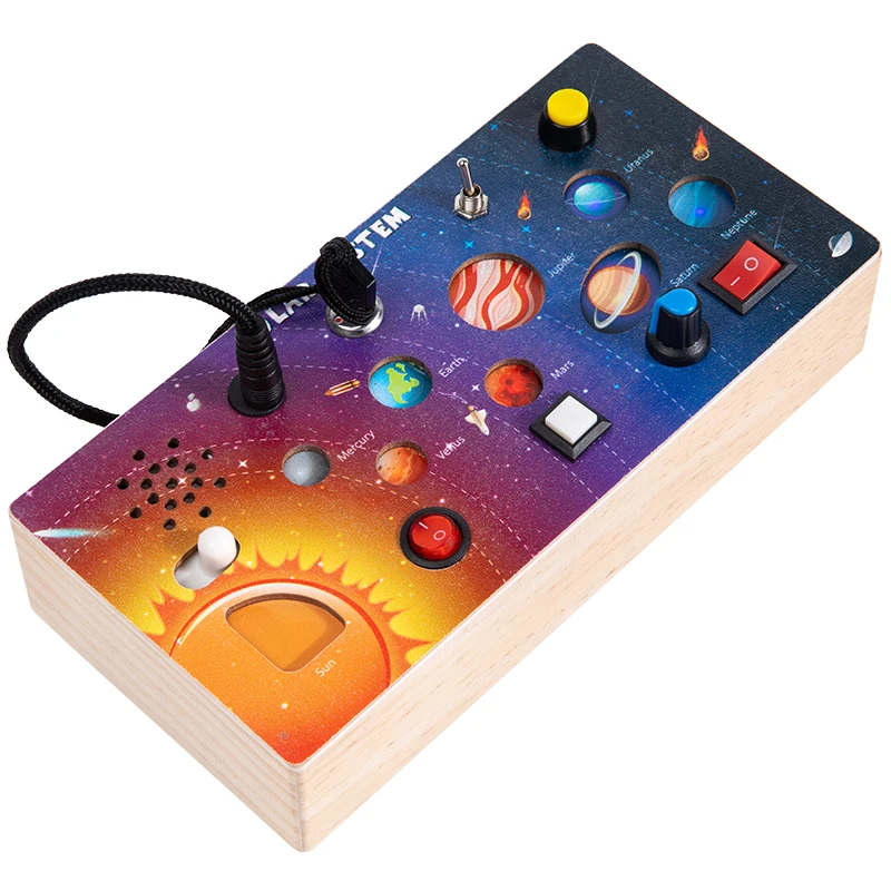 2024 New Children Montessori Educational Wooden Busy Board LED Light Solar System Cognitive Switch Lock Board Kids Wooden Toys
2024 New Children Montessori Educational Wooden Busy Board LED Light Solar System Cognitive Switch Lock Board Kids Wooden Toys