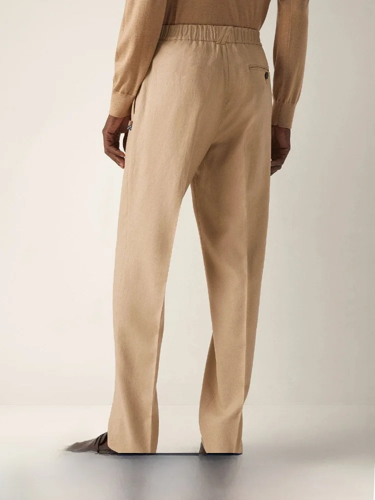 Imported Silk Linen Men's Summer Casual Pants Breathable Comfortable Straight Leg Trousers High Quality Tailoring Straight Cut
Imported Silk Linen Men's Summer Casual Pants Breathable Comfortable Straight Leg Trousers High Quality Tailoring Straight Cut