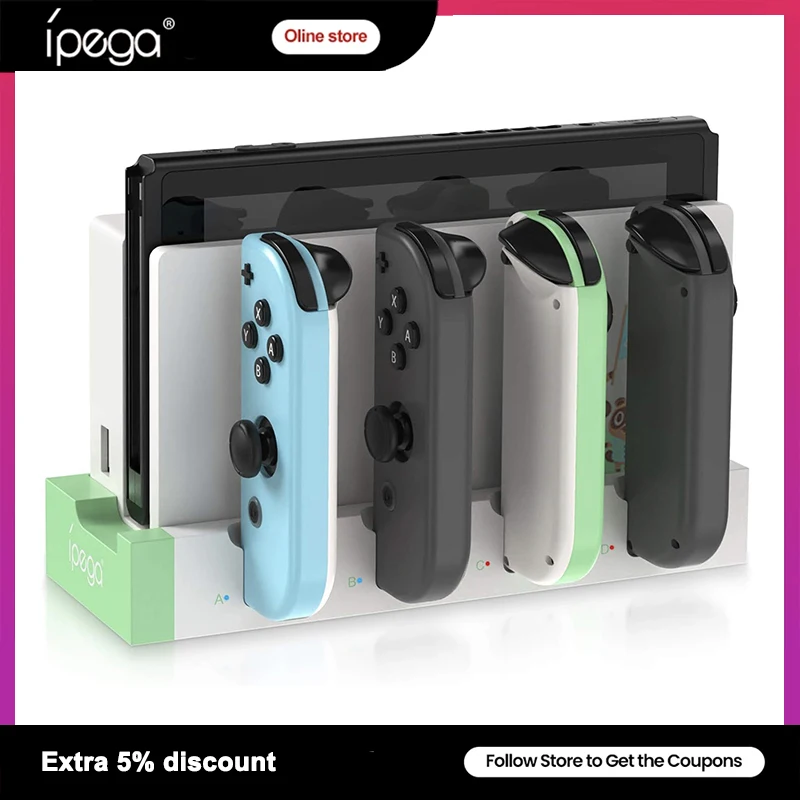 Charging Dock Compatible with Nintendo Switch & OLED Joycons Controller Charger Station Stand for Joy con
Charging Dock Compatible with Nintendo Switch & OLED Joycons Controller Charger Station Stand for Joy con