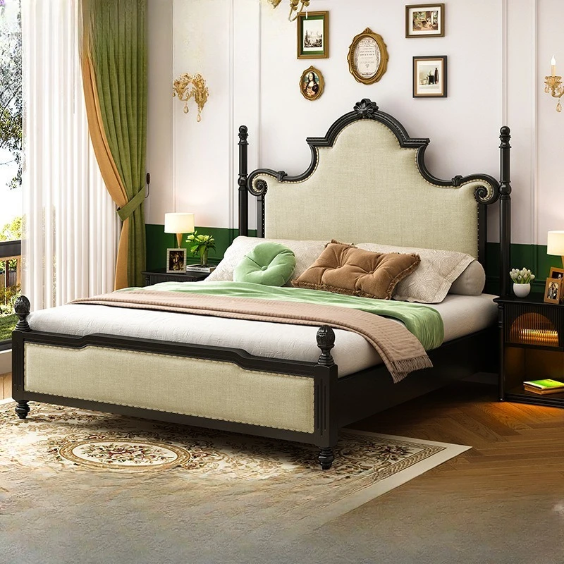 Solid wood bed American high column carved Roman column master bedroom princess bed light luxury bed soft bed
Solid wood bed American high column carved Roman column master bedroom princess bed light luxury bed soft bed