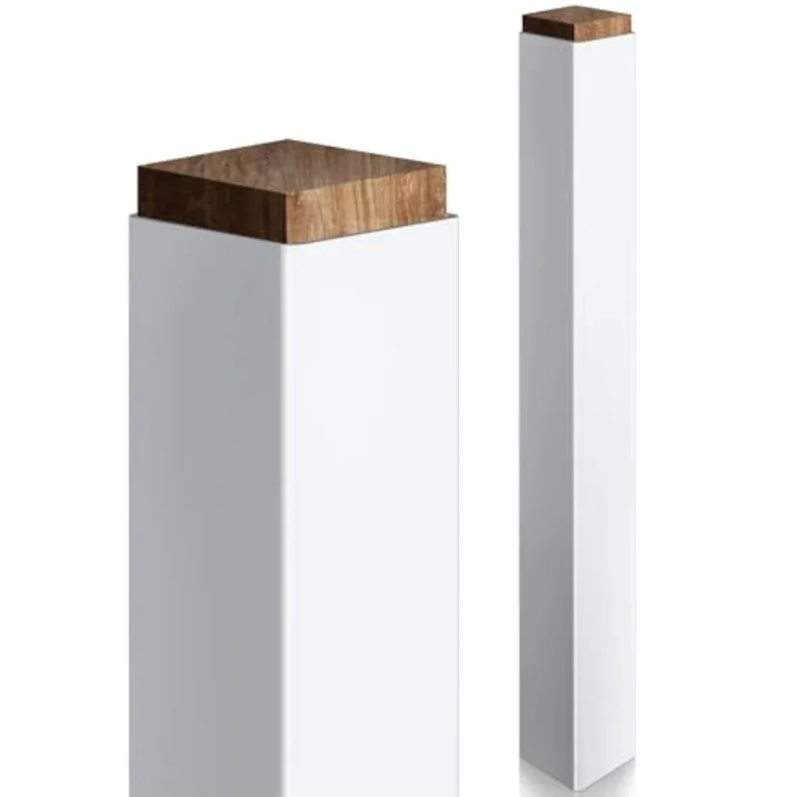 1 Pcs, 5 x 5 x 48 Inches Actual 4.5 x 4.5 Post Sleeve Vinyl Post Wrap Cover White Column Wraps for Porch Weatherproof for Lasti
1 Pcs, 5 x 5 x 48 Inches Actual 4.5 x 4.5 Post Sleeve Vinyl Post Wrap Cover White Column Wraps for Porch Weatherproof for Lasti