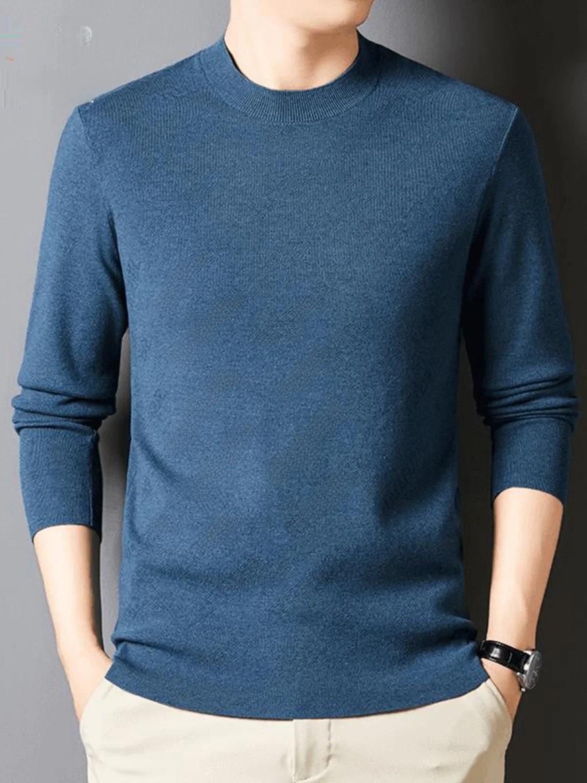 Pierre Cardin Men's Knitted Wool round Neck Sweater Long Sleeve Casual Base Shirt Autumn Winter Fashionable Middle-aged Wear
Pierre Cardin Men's Knitted Wool round Neck Sweater Long Sleeve Casual Base Shirt Autumn Winter Fashionable Middle-aged Wear