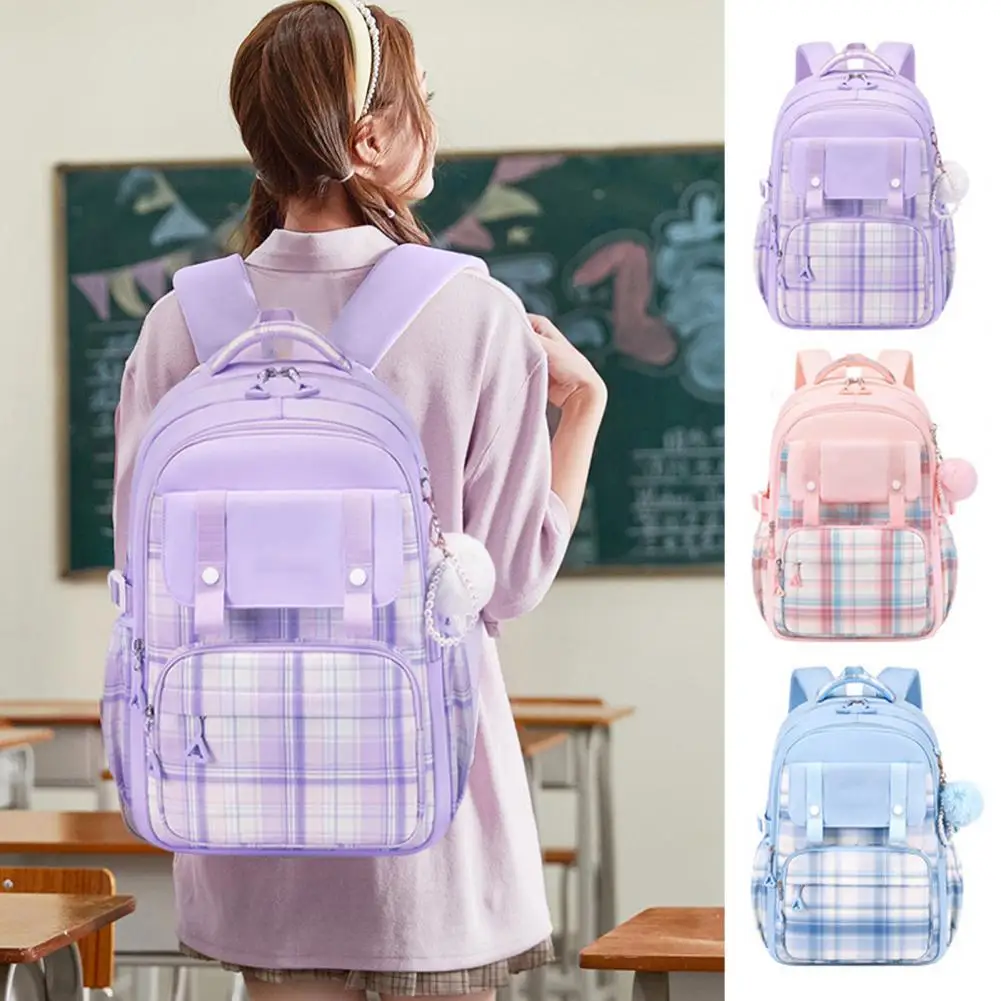 Student Backpack with Plush Doll Pendant Multi Compartments Large Capacity Sweet Color Waterproof Pupil School Bag
Student Backpack with Plush Doll Pendant Multi Compartments Large Capacity Sweet Color Waterproof Pupil School Bag