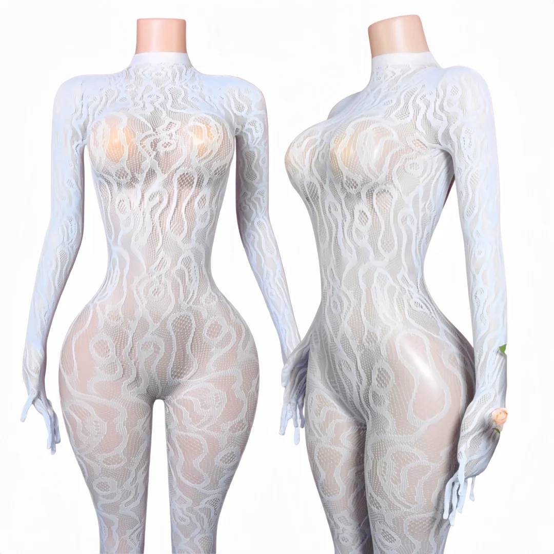 Teddy Crotchless Bodysuits Sexy Lingerie Women Fishnet Hollow Mesh Underwear Erotic Apparel Black Bodysuit & Lace Stockings
Teddy Crotchless Bodysuits Sexy Lingerie Women Fishnet Hollow Mesh Underwear Erotic Apparel Black Bodysuit & Lace Stockings