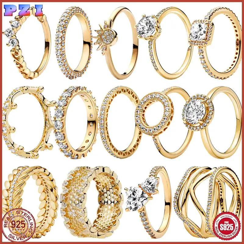 Exquisite Gold Color Series 925 Sterling Silver Classic Square Heart shaped Crown Ring Exquisite Charm Jewelry Birthday Gifts
Exquisite Gold Color Series 925 Sterling Silver Classic Square Heart shaped Crown Ring Exquisite Charm Jewelry Birthday Gifts