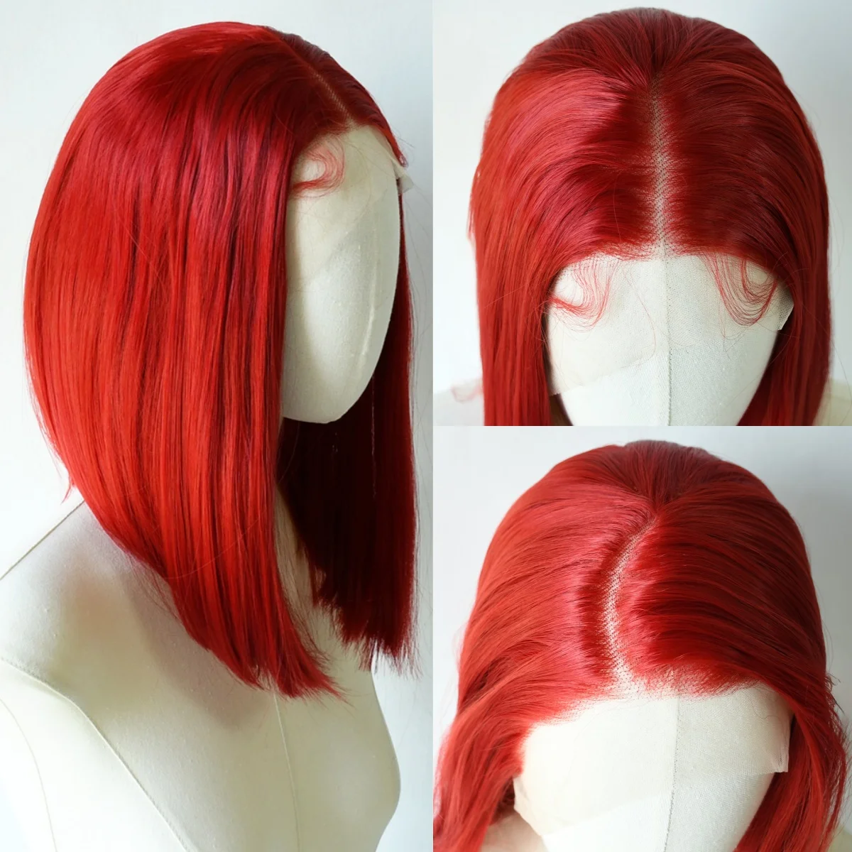 Hot Red Short Bob Straight Lace Wig Synthetic Lace Front Wig for Women Cosplay 13x4 HD Lace Frontal Wigs Free Part 180 Density
Hot Red Short Bob Straight Lace Wig Synthetic Lace Front Wig for Women Cosplay 13x4 HD Lace Frontal Wigs Free Part 180 Density