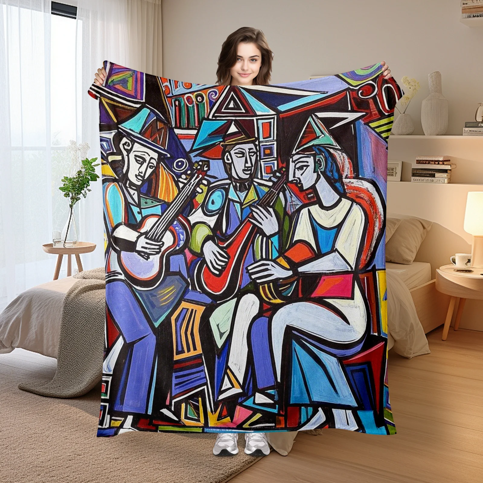 Geometric 3D Abstract Guitar Art Blanket For Modern Interior Design And Artistic Warmth In Every Layer
Geometric 3D Abstract Guitar Art Blanket For Modern Interior Design And Artistic Warmth In Every Layer